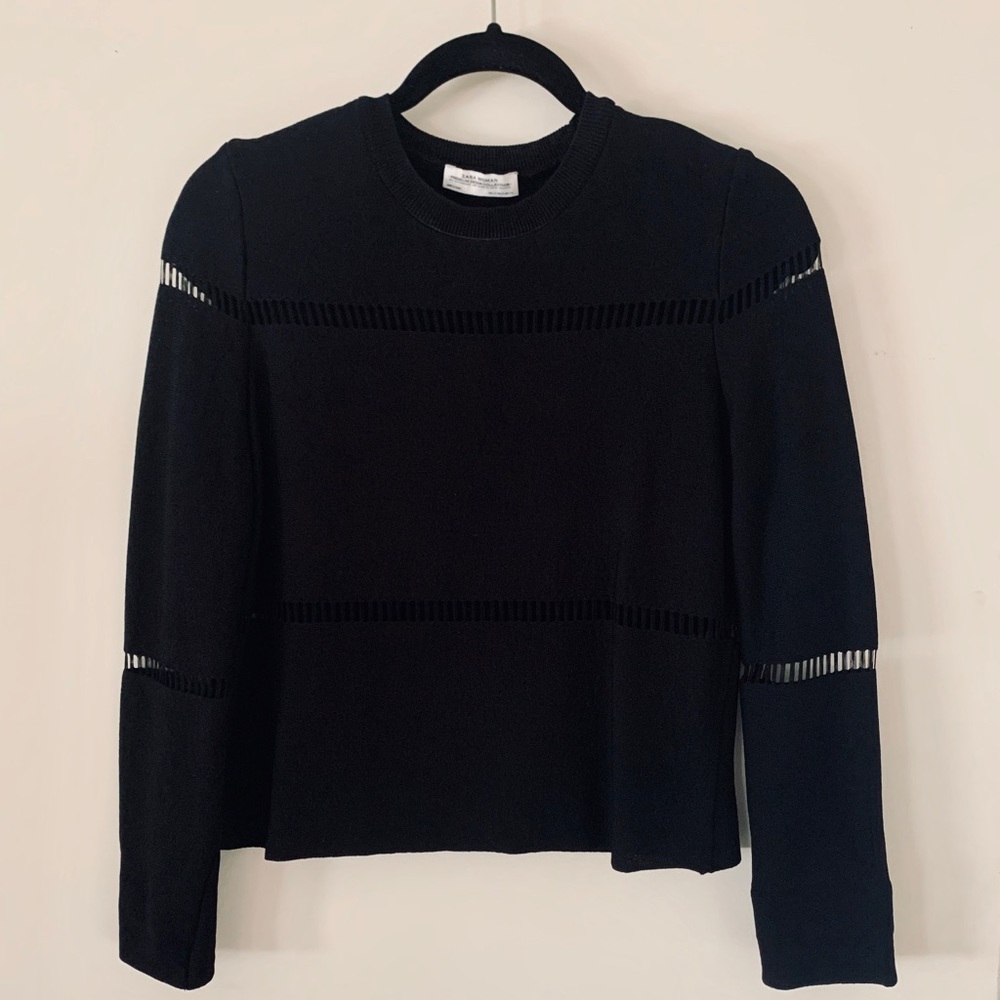 Zara Woman Black Sweater EUC